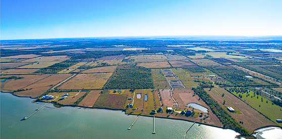 aerial view land texas